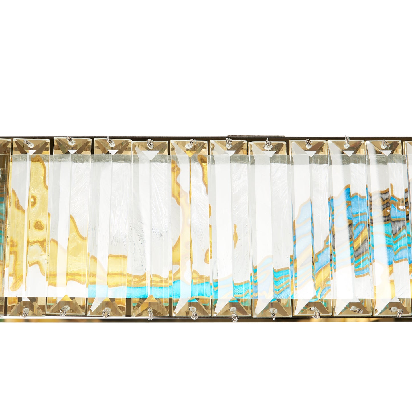 Boeseman's Colorful Chandelier 1 Tier, Squoval by Finesse Decor CH-1163-1RE