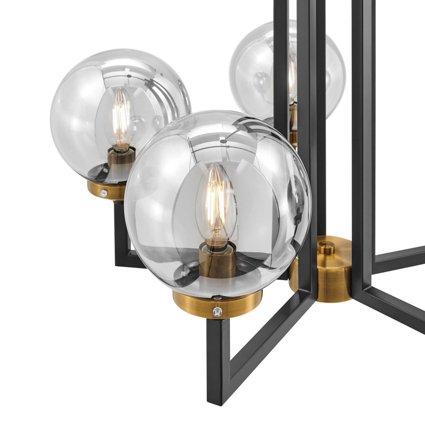 Monachopsis Small Chandelier Gold and Black by Finesse Decor CH-32402-B