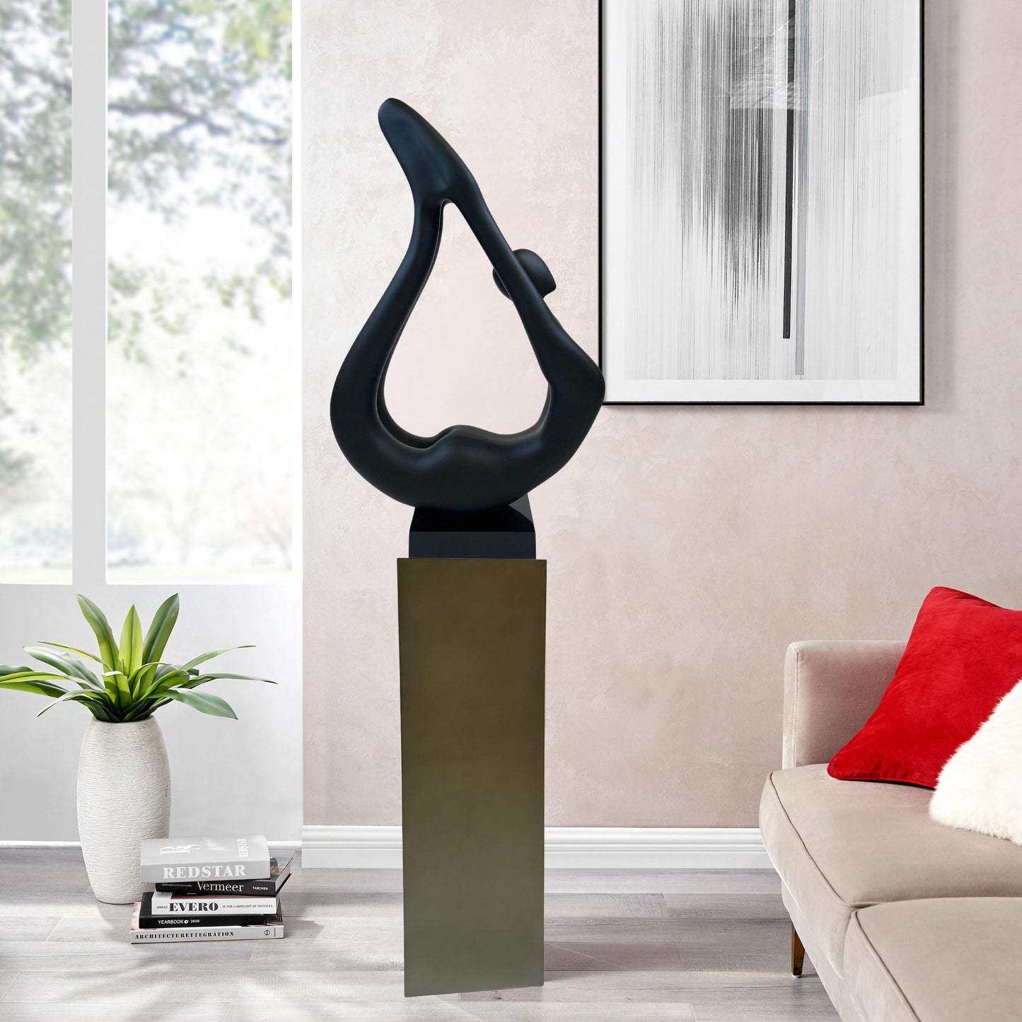 Sculpture Base - Metallic Gray by Finesse Decor C481GRAYBASE