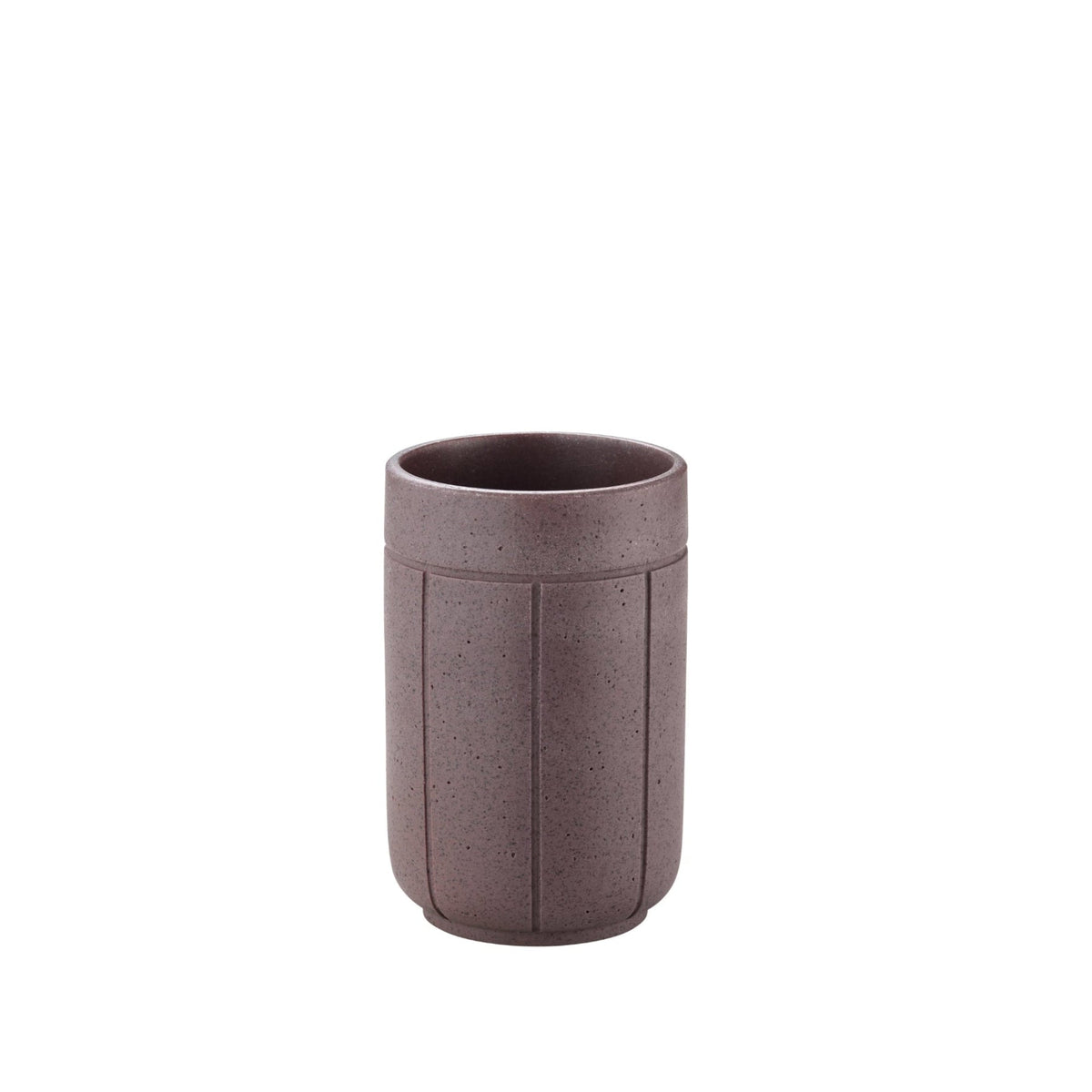 blomus KUA Fluted Toothbrush Tumbler – Cedar Wood tumbler, product photo
