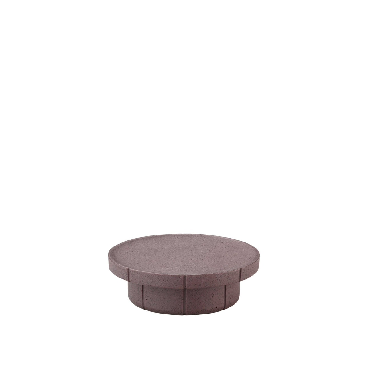 blomus KUA Round Fluted Soap Dish & Vanity Tray – Cedar Wood round tray, product photo