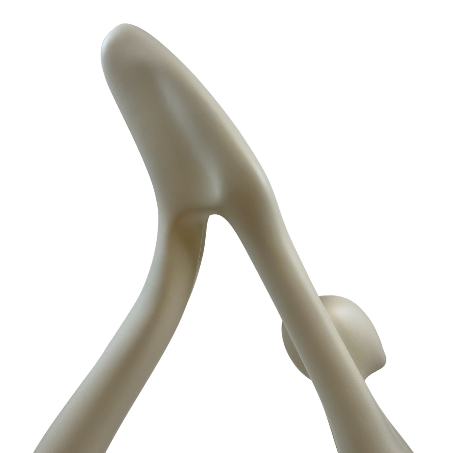Yoga White Sculpture - Gray Base by Finesse Decor Yoga-W/G