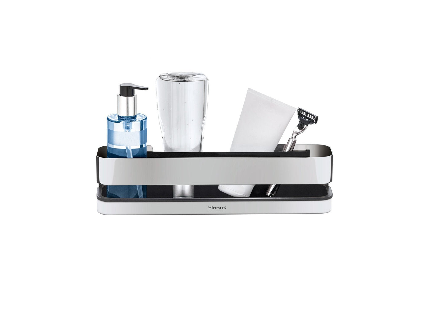 Modern Stainless Steel Shower Shelf Large Polished Blomus 68956