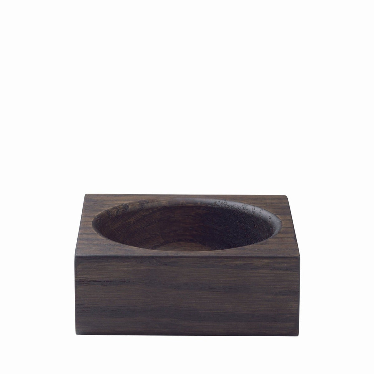 blomus MODO Storage Tray for Wall Shelf, Acrylic or Oak – Square Smoked Oak storage tray, product photo