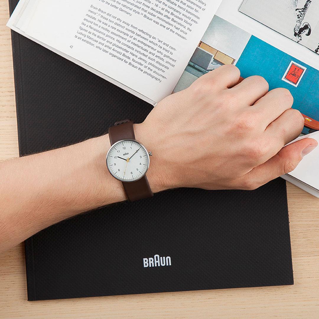 Braun BN0021 Classic Watch, White Dial, Brown Leather (photo 9 of 9)