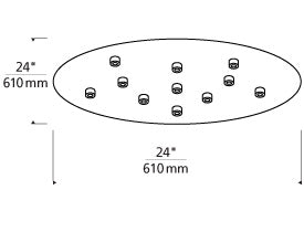 Freekjack Round Canopy 11 Port by Visual & Comfort & Co