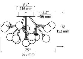 Mara LED Ceiling Light Frosted Glass by Visual & Comfort & Co