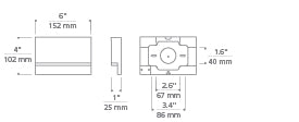 Wend LED Outdoor Step Wall Light 700Oswend by Visual & Comfort & Co