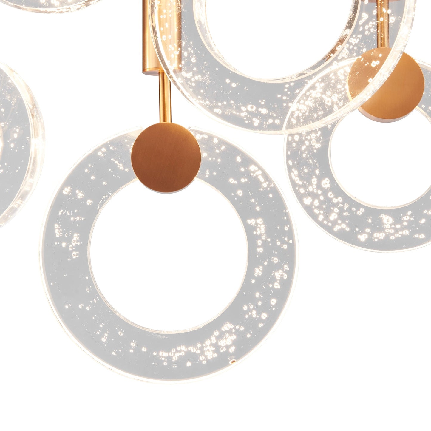 Glitter Rings 10 Heads Chandelier Bronze by Finesse Decor CH-630-10