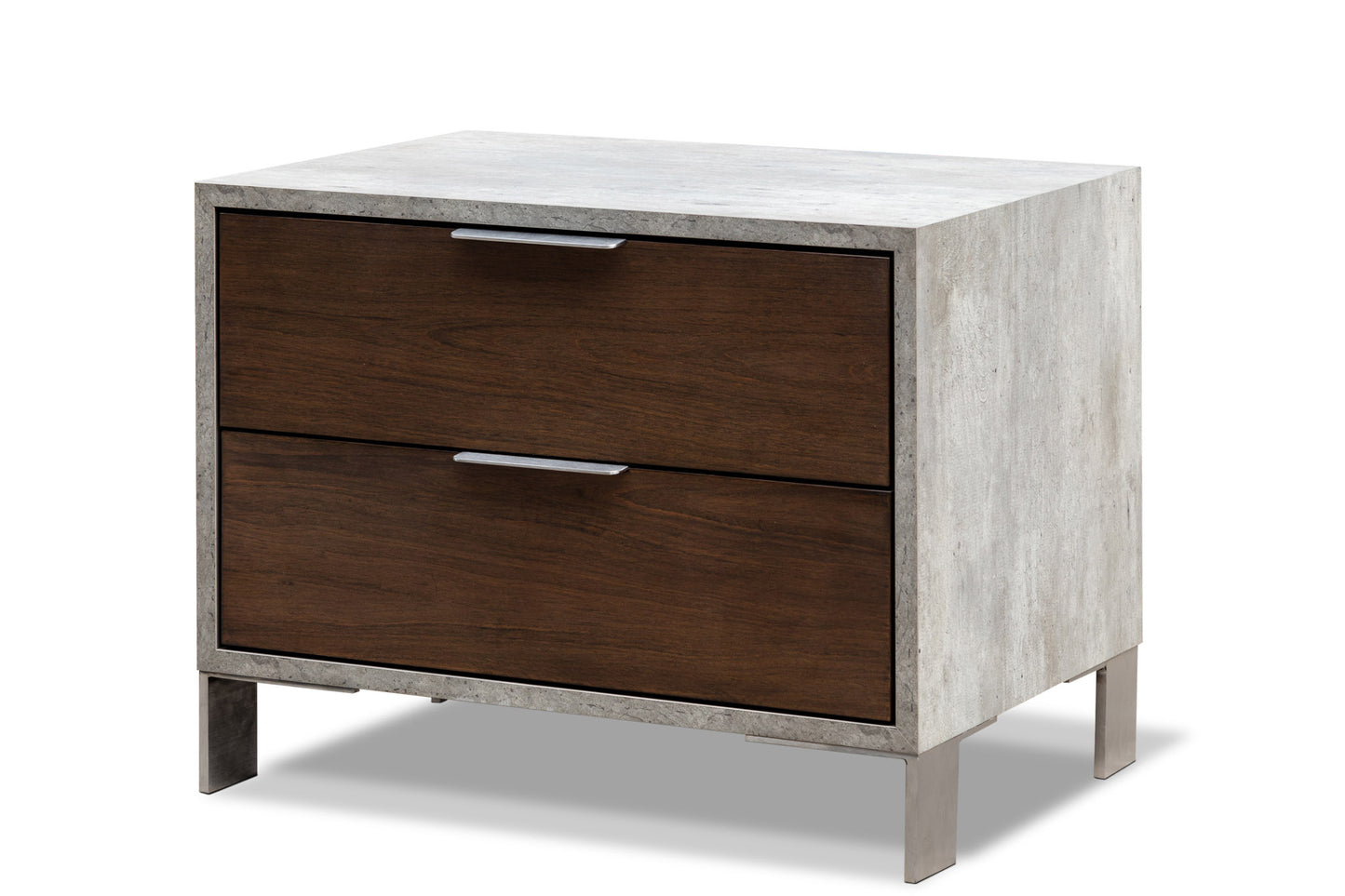 Eastern King Nova Domus Conner Modern Dark Walnut and Concrete Bedroom Set