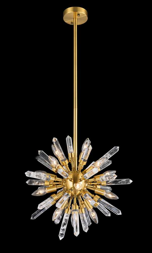 Constellation Chandelier 10-Light in Antique Brass 7410AB by StarFire Crystal
