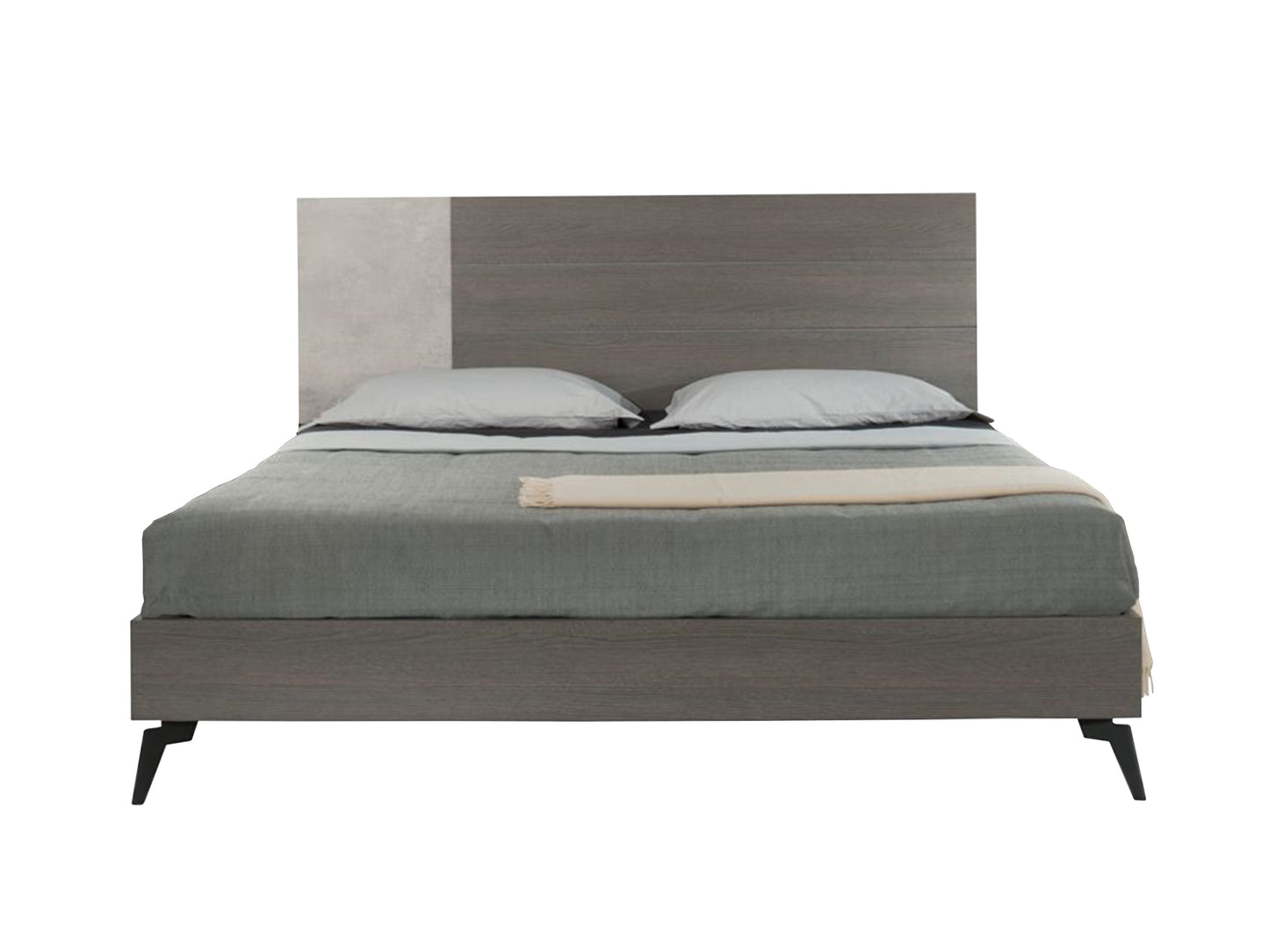 Nova Domus Palermo Italian Modern Faux Concrete and Grey Bed
