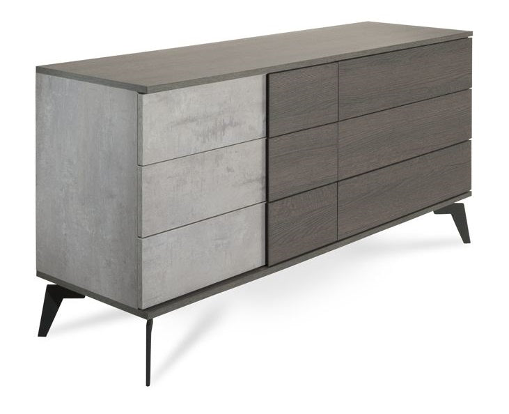 Nova Domus Palermo Italian Modern Faux Concrete and Grey Dresser