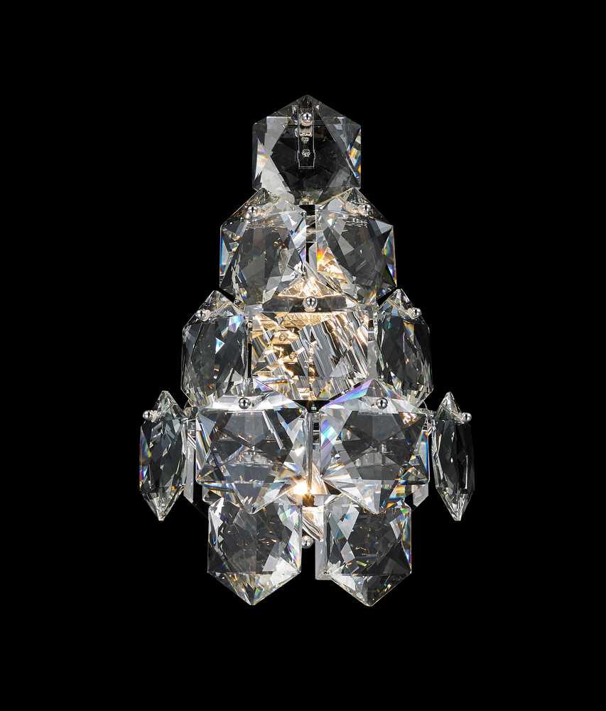 Glacier Wall Sconce 2-Light in Chrome 7806WSCH by StarFire Crystal