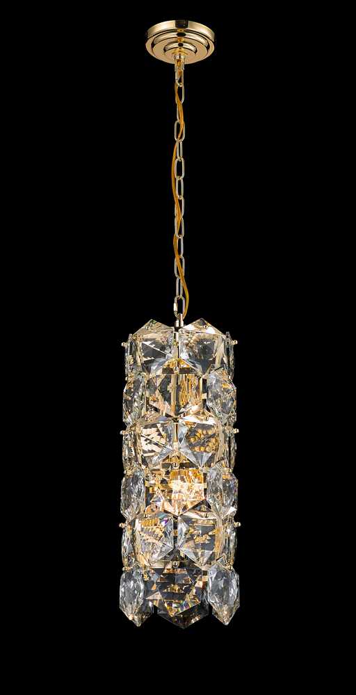 Glacier Pendant 4-Light in Gold 7819GD by StarFire Crystal