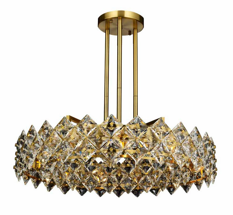 The Crown Chandelier 12-Light in Antique Brass 7932AB by StarFire Crystal