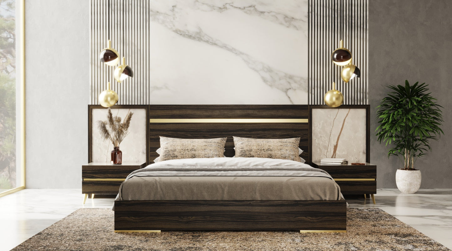 Nova Domus Velondra Modern Eucalypto and Marble Bedroom Set
