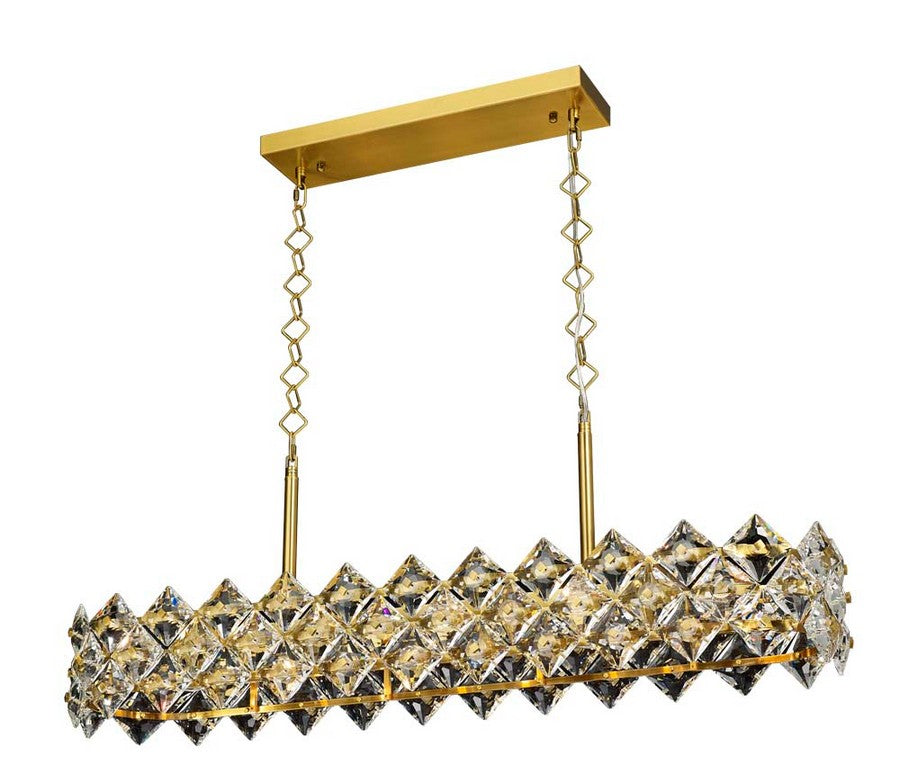 The Crown Pendant 10-Light in Antique Brass 7942AB by StarFire Crystal