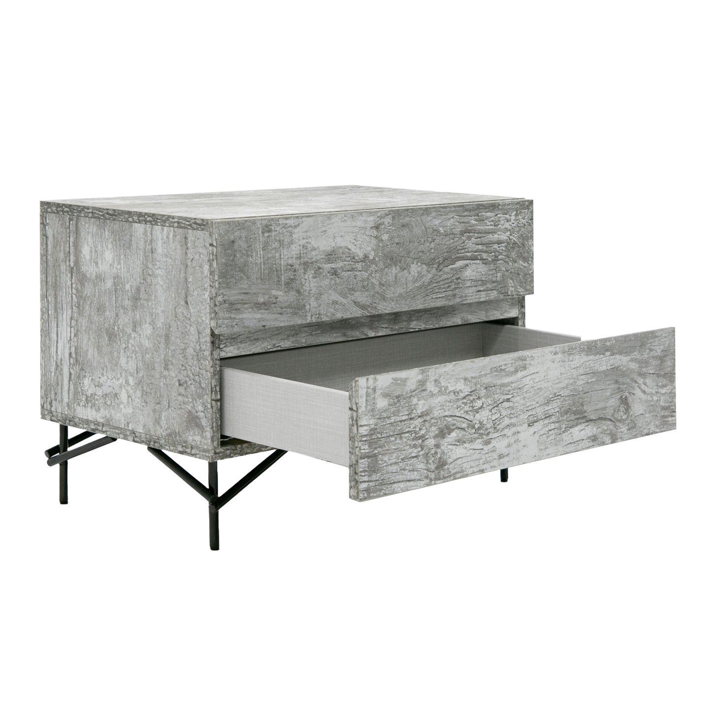 Nova Domus Aria Italian Modern Multi Grey with texture Nightstand
