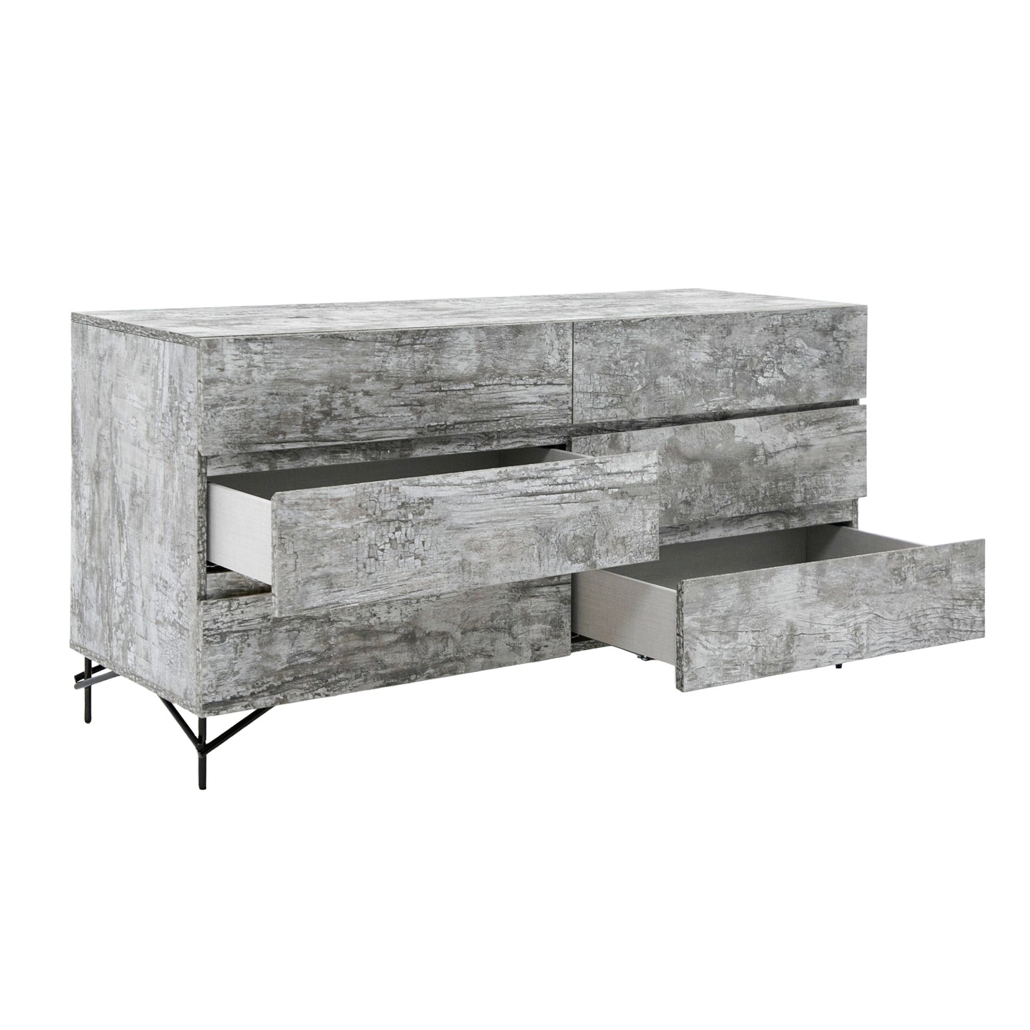 Nova Domus Aria Italian Modern Multi Grey with texture Dresser