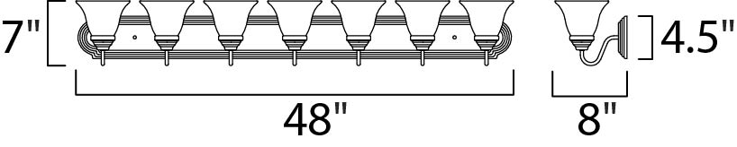 Essentials 7-Light Bath Vanity Satin Nickel by Maxim Lighting