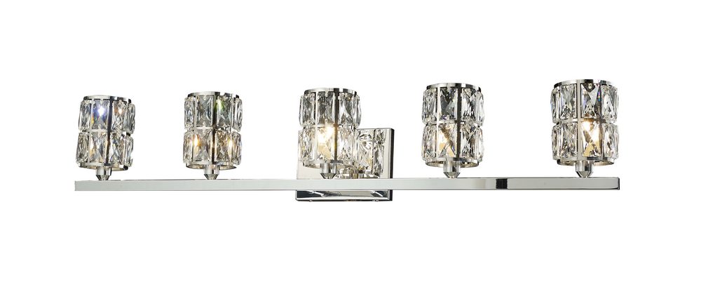 Avant-Garde Wall sconce 5-Light in Chrome 8105WSCH by StarFire Crystal