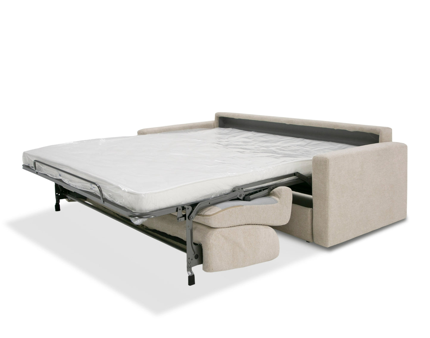 Lamod Italia Revers Italian Modern Sand Fabric Queen Sofa Bed