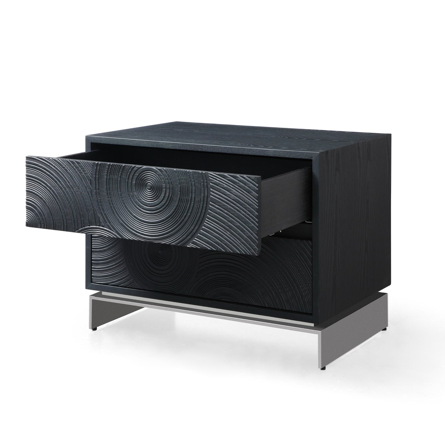 Lamod Cirque Modern Black Ash Nightstand