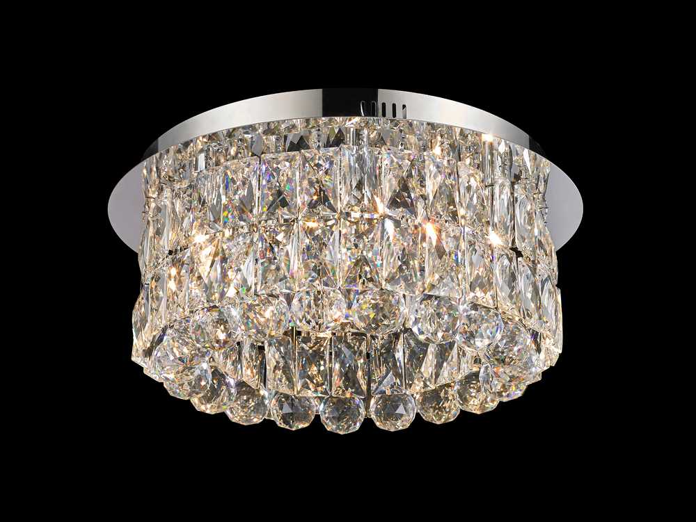Avant-Garde Flushmount 6-Light in Chrome 8416CH by StarFire Crystal