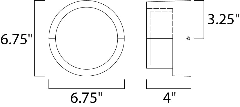 Eyebrow LED Outdoor Wall Sconce Black by Maxim Lighting