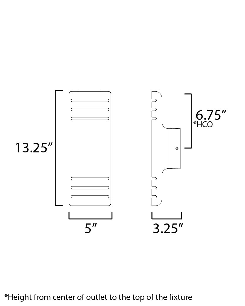 Lightray Small LED Outdoor Wall Lamp Black by Maxim Lighting
