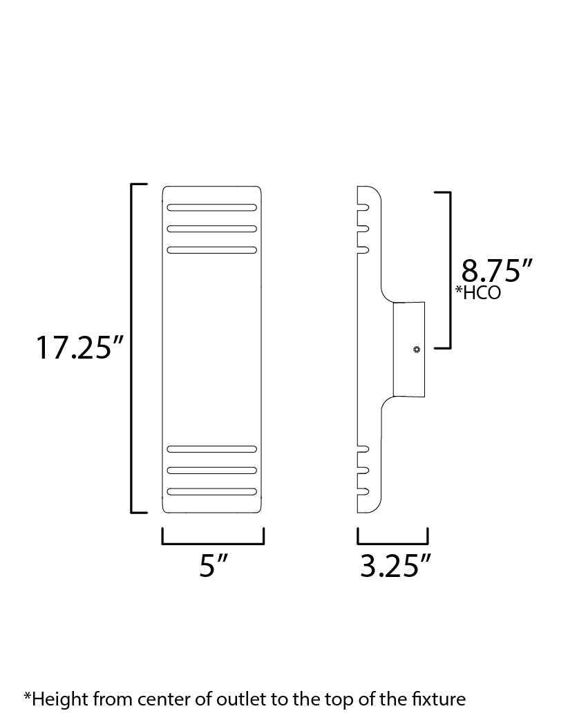 Lightray Medium LED Outdoor Wall Lamp Black by Maxim Lighting
