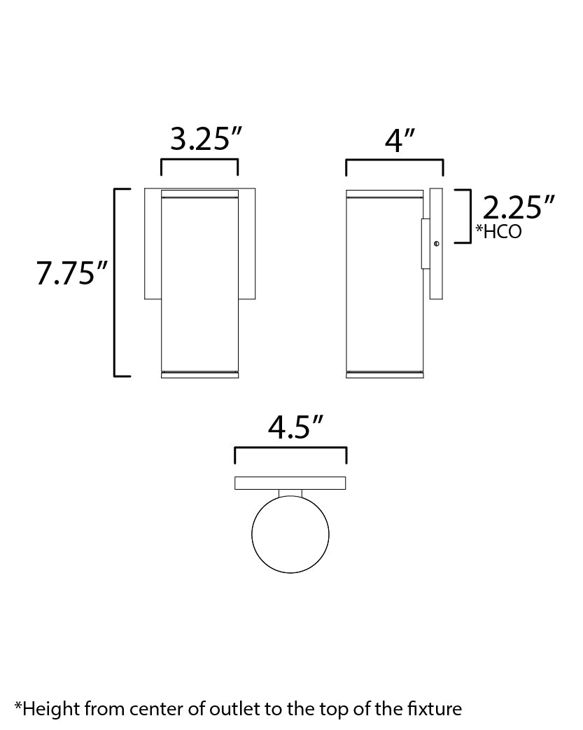 Caldera 7.5" Outdoor Wall Sconce White by Maxim Lighting