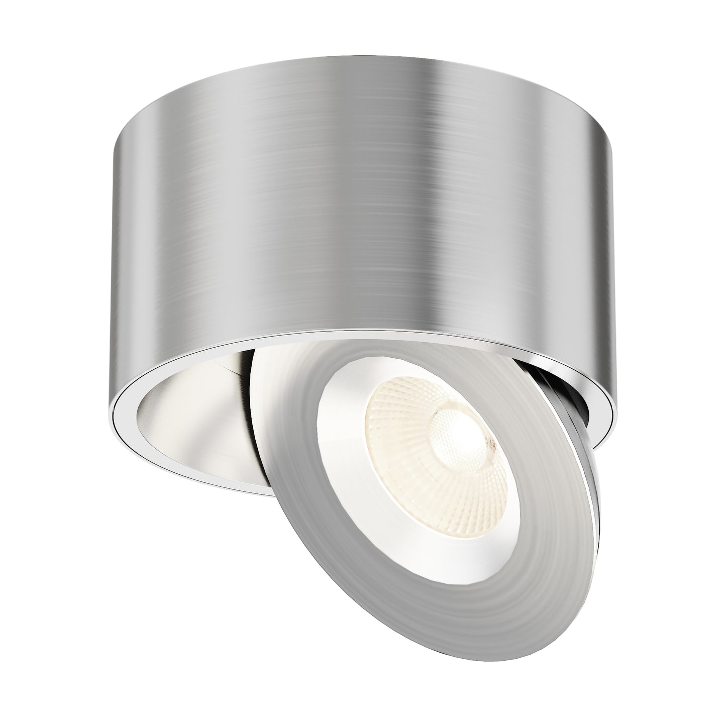 Fulcrum LED Flush Mount w Gimbal Brushed Aluminum by Maxim Lighting