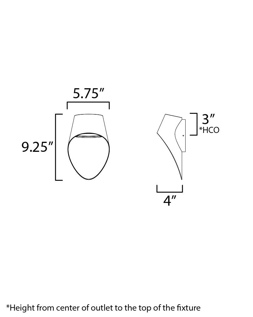 Cape LED Outdoor ADA Wall Sconce Black by Maxim Lighting
