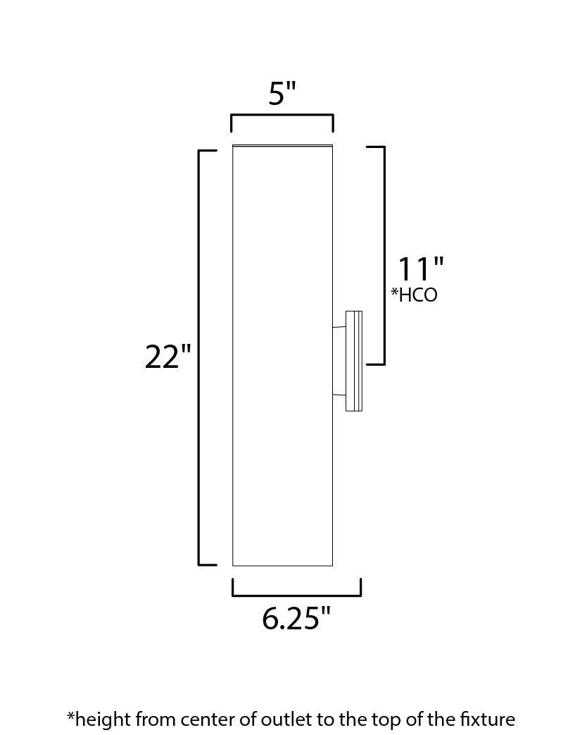 Outpost 2-Light 22"H LED Outdoor Wall Sconce Brushed Aluminum by Maxim Lighting