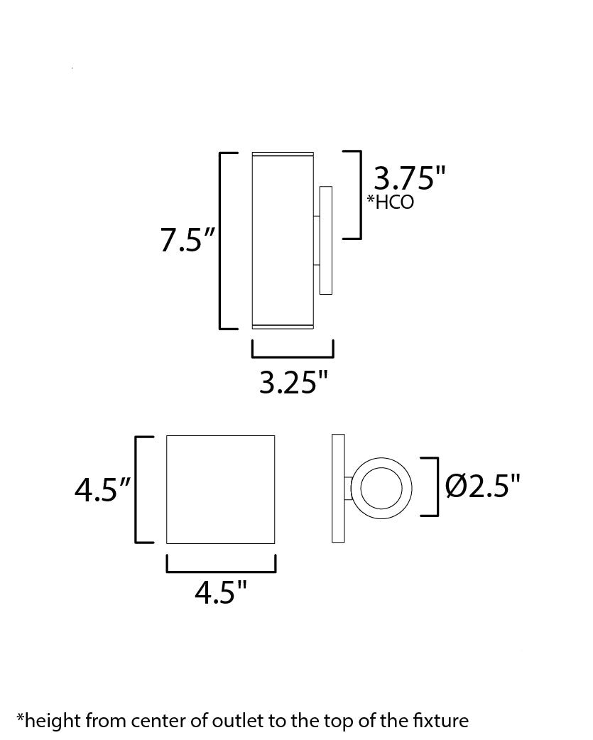 Calibro 7.5" LED Outdoor Sconce White by Maxim Lighting