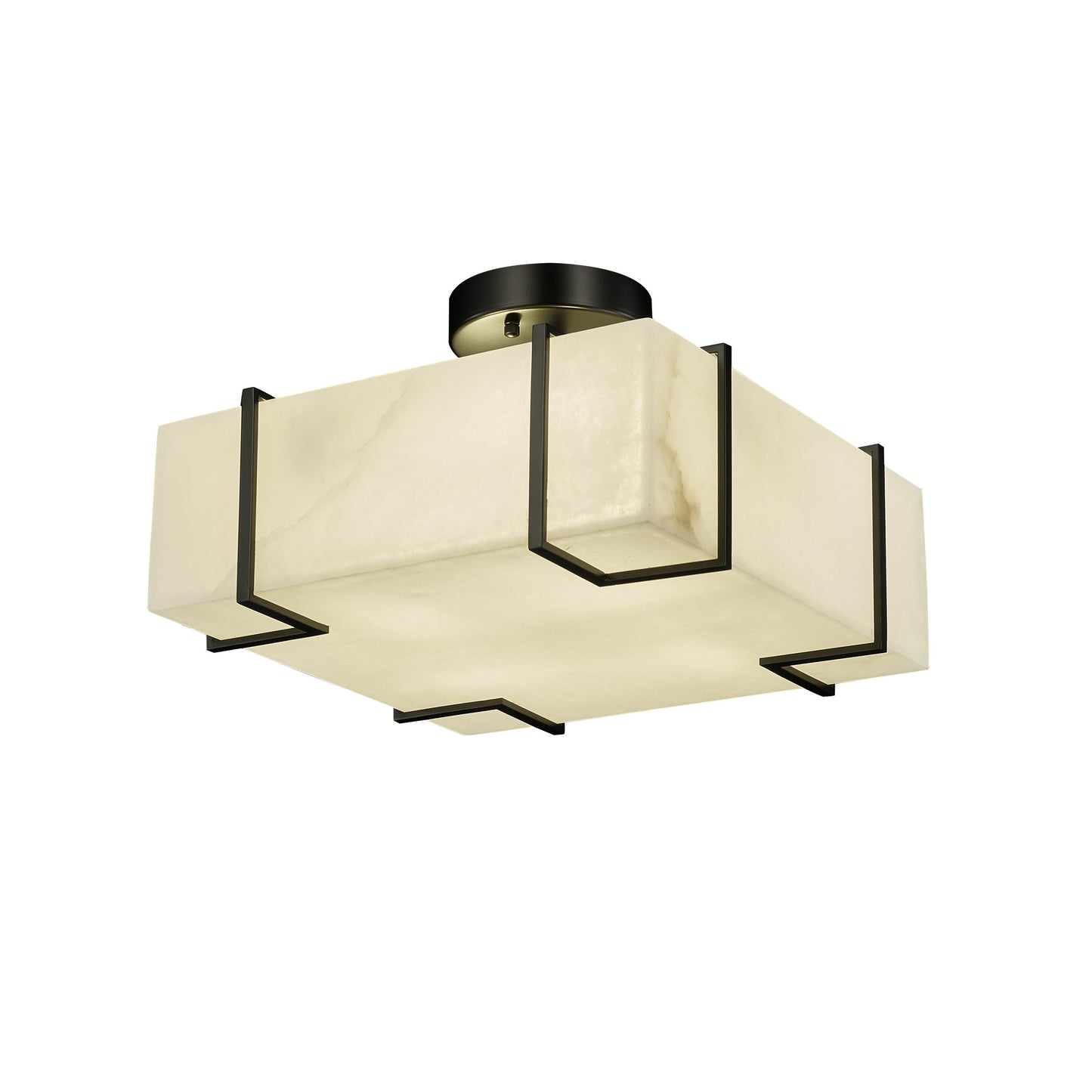 Madrid Flushmount 4-Light in Matt Black 8814BK by StarFire Crystal