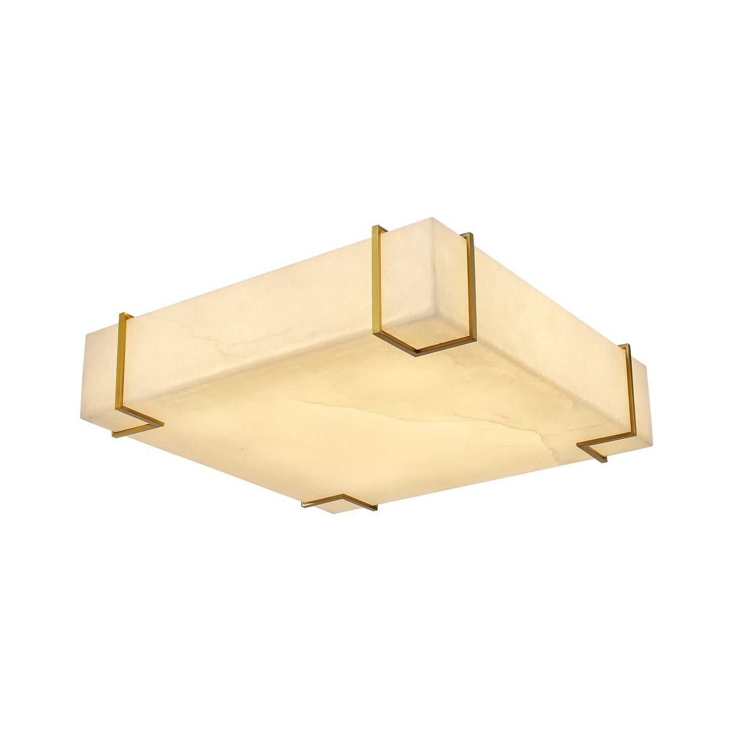 Madrid Flushmount 10-Light in Antique Brass
and Alabaster 8822AB by StarFire Crystal