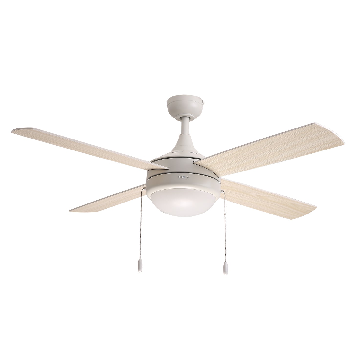 Quattro 52" 4-Blade Fan w Pull Chain Matte White by Maxim Lighting