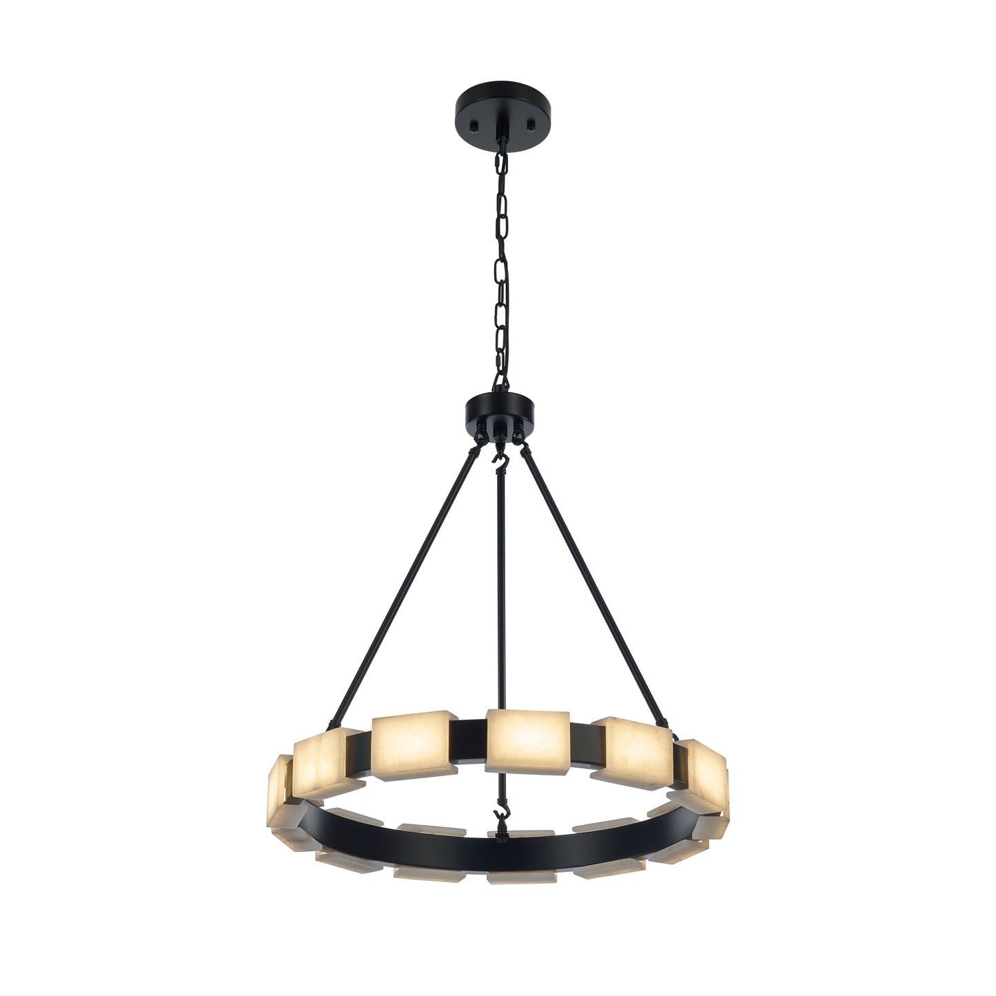 Madrid Pendant 13-Light in Matt Black 8881BK by StarFire Crystal