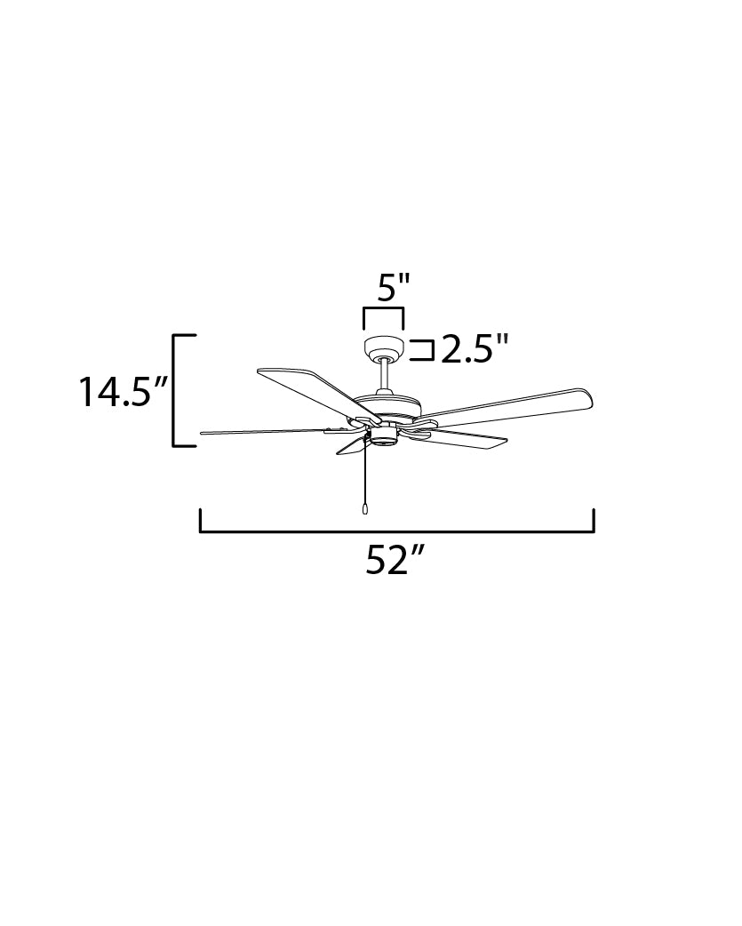 52" Super-Max Ceiling Fan Nickel Satin Nickel by Maxim Lighting