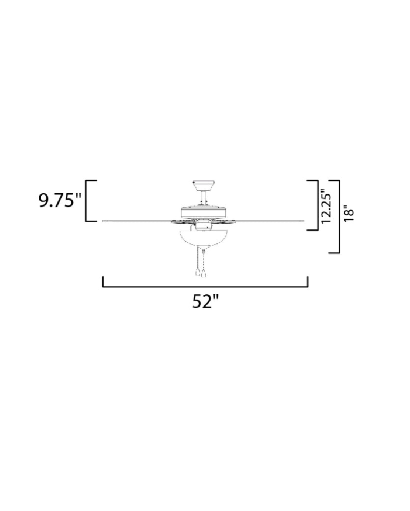 Basic-Max 52" Outdoor Bronze Fan Oil Rubbed Bronze by Maxim Lighting
