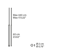 A Tube Nano Medium Pendant Light by Lodes