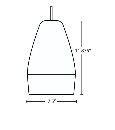 Besa Lighting Abu 12 Modern Cone Pendant