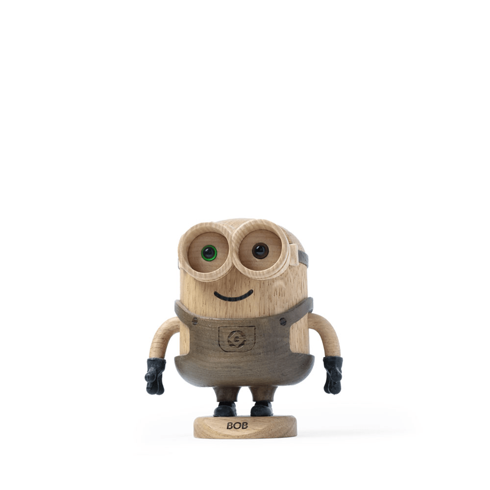 Boyhood Minions Bob wooden figure in oak & smoked oak, Small (image 8)