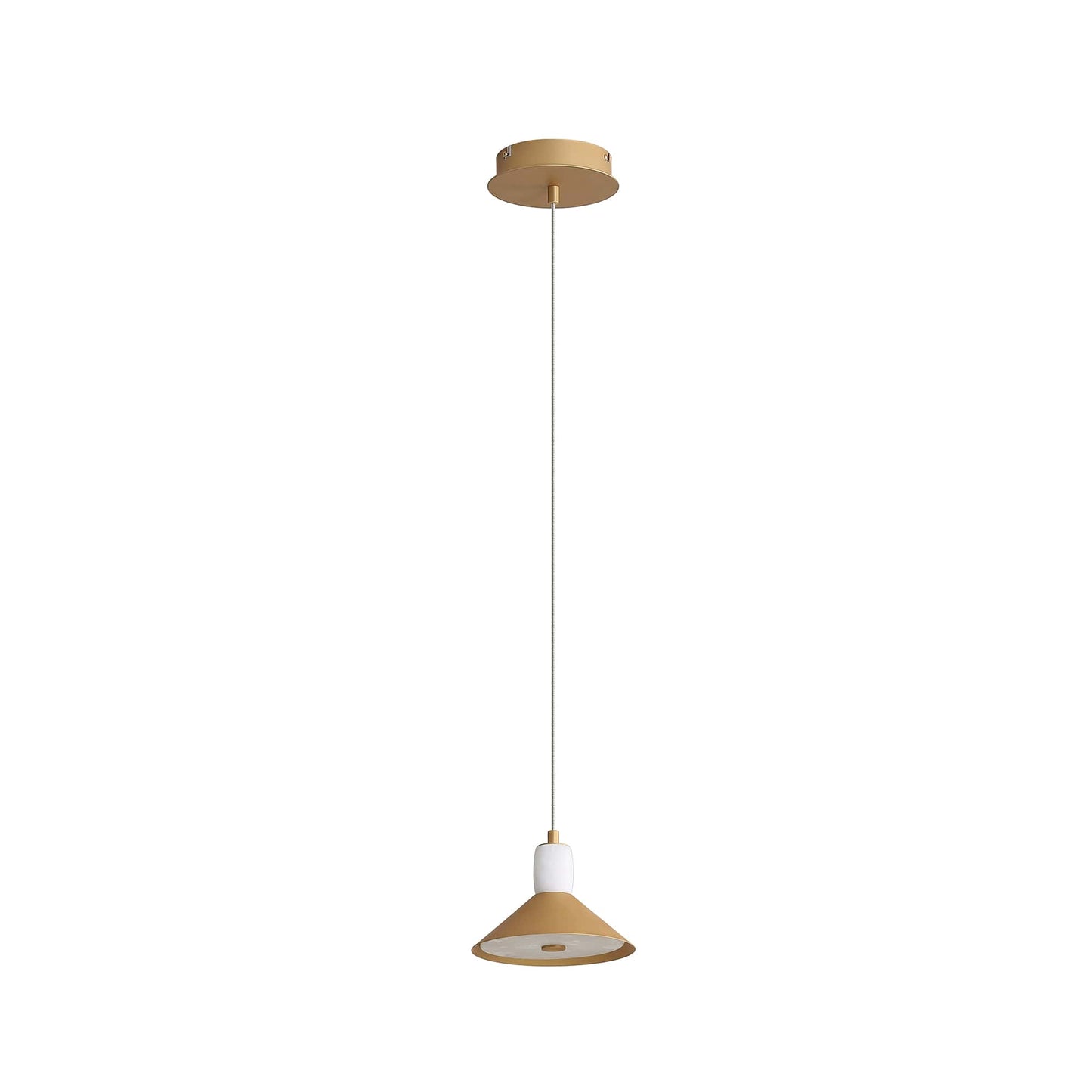 Spanish Alabaster & Aluminum One-Light Chandelier by Finesse Decor CH-AS25-1-1G