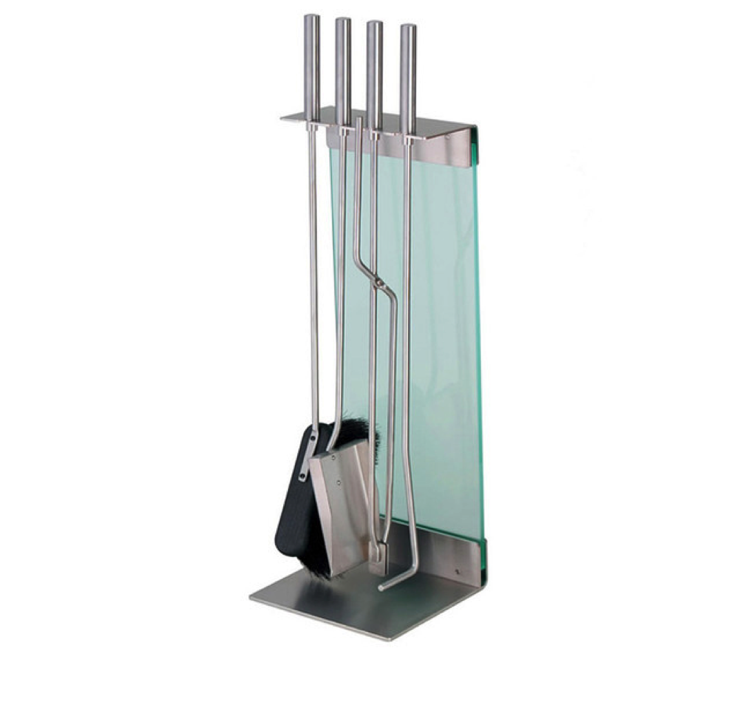 Conmoto Teras Fireplace Tools with Stand by Sebastian Buscher