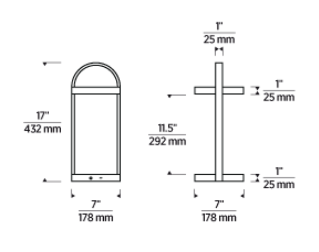 Visual Comfort Cerne 17 Inch Bronze Brass Portable Table