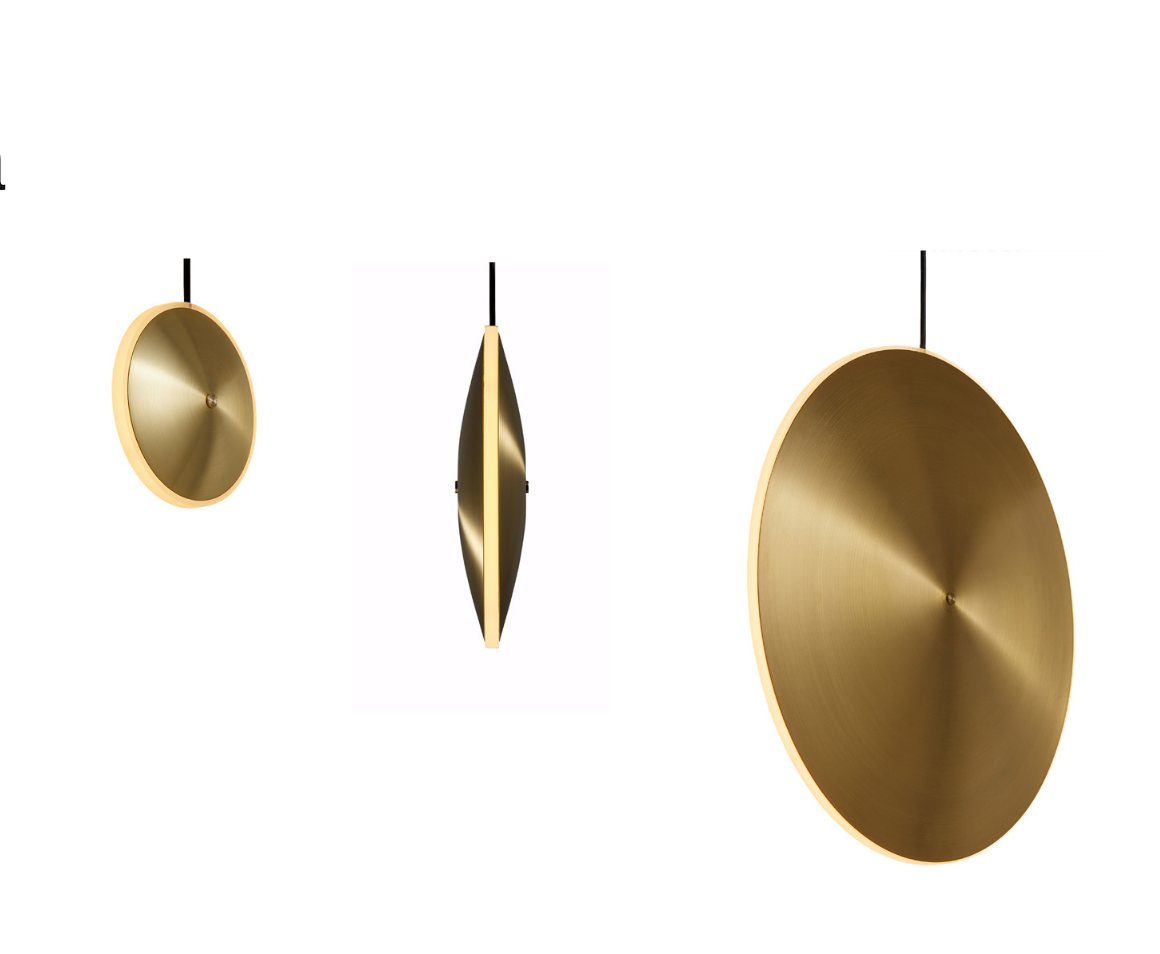 Chrona Vertical Brass Led Pendant By Graypants